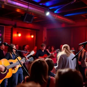 Indie artist performing at Omaha's Holland Music Club