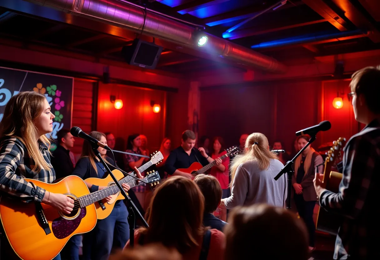 Indie artist performing at Omaha's Holland Music Club