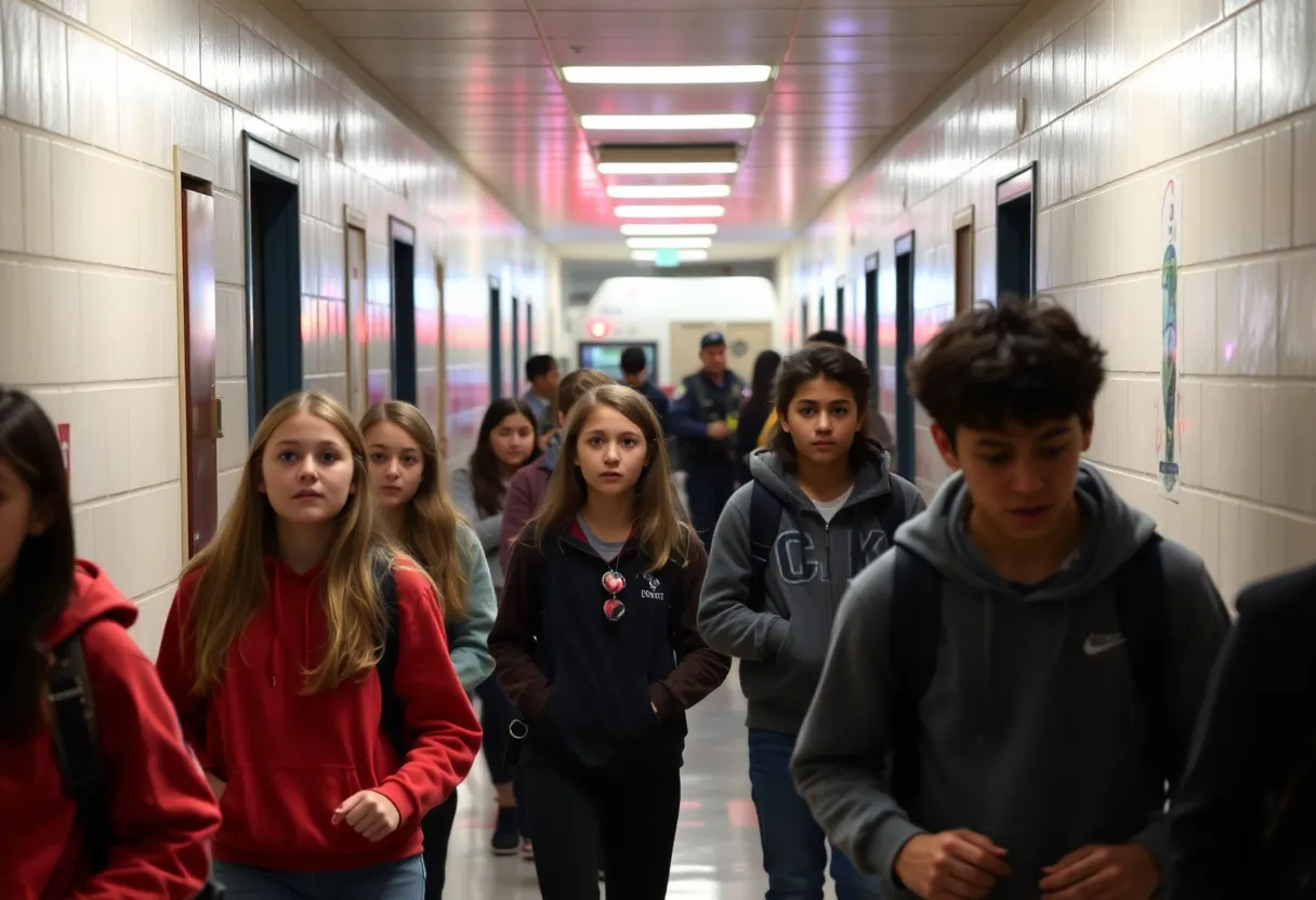 Emergency response at Omaha Northwest High School after a shooting incident.