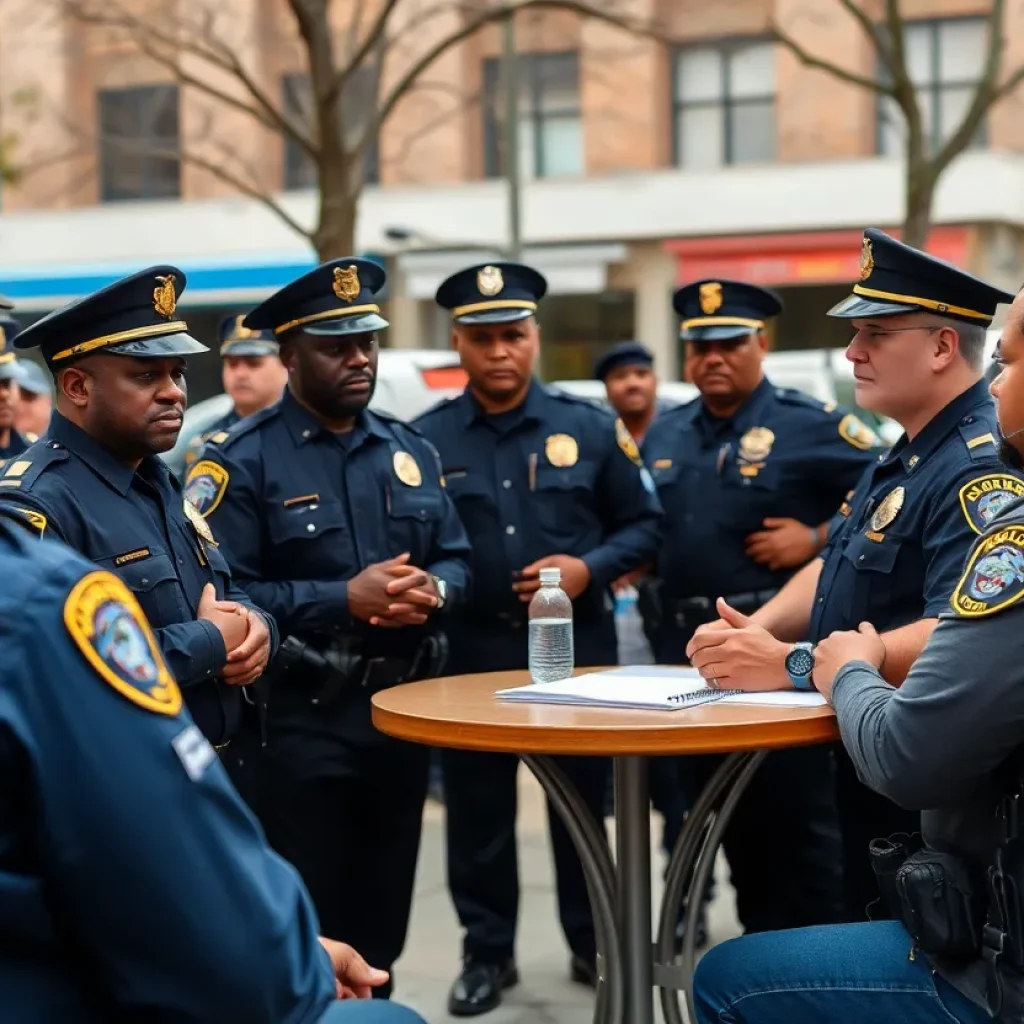 Community engagement meeting with police in Omaha