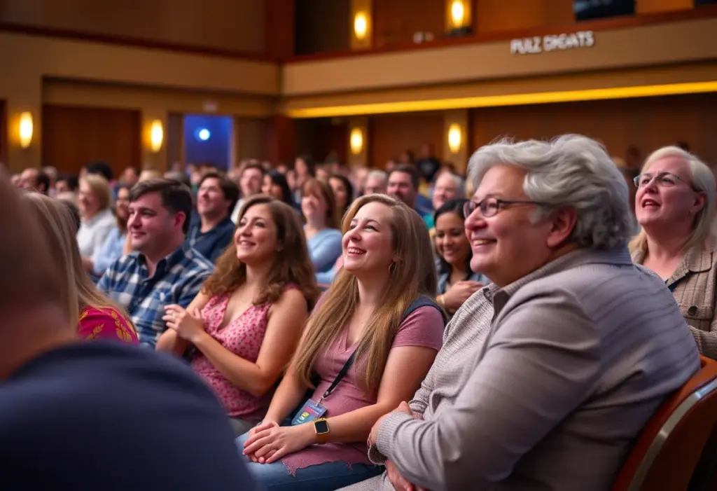 Audience enjoying a live quiz show at the Holland Performing Arts Center