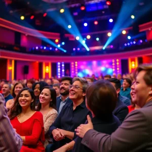 Audience enjoying a live quiz show taping in Omaha