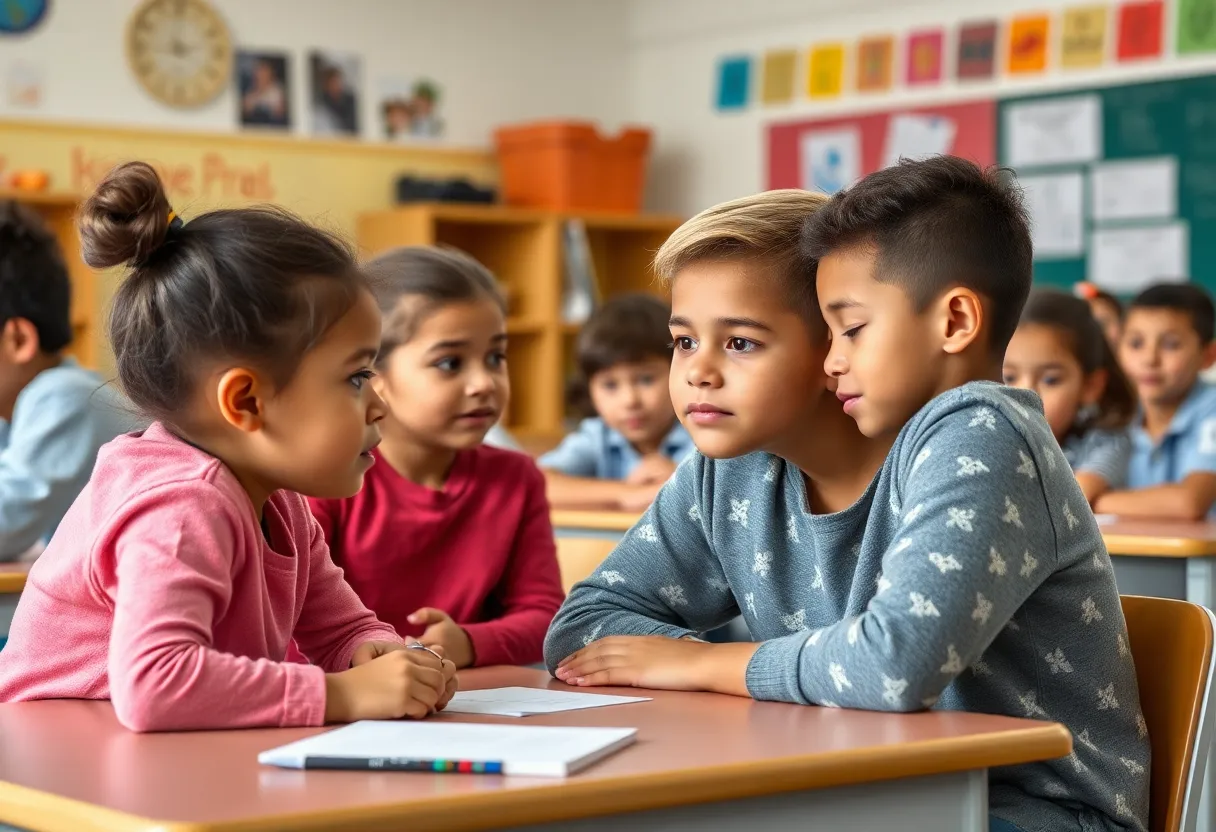 Classroom environment focused on inclusive education for special needs students.