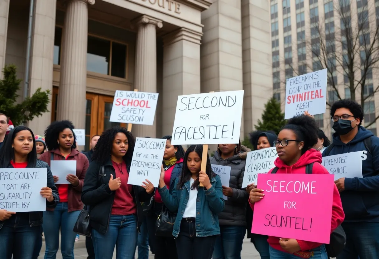 Students and parents holding vigil for Omaha school shooting victims