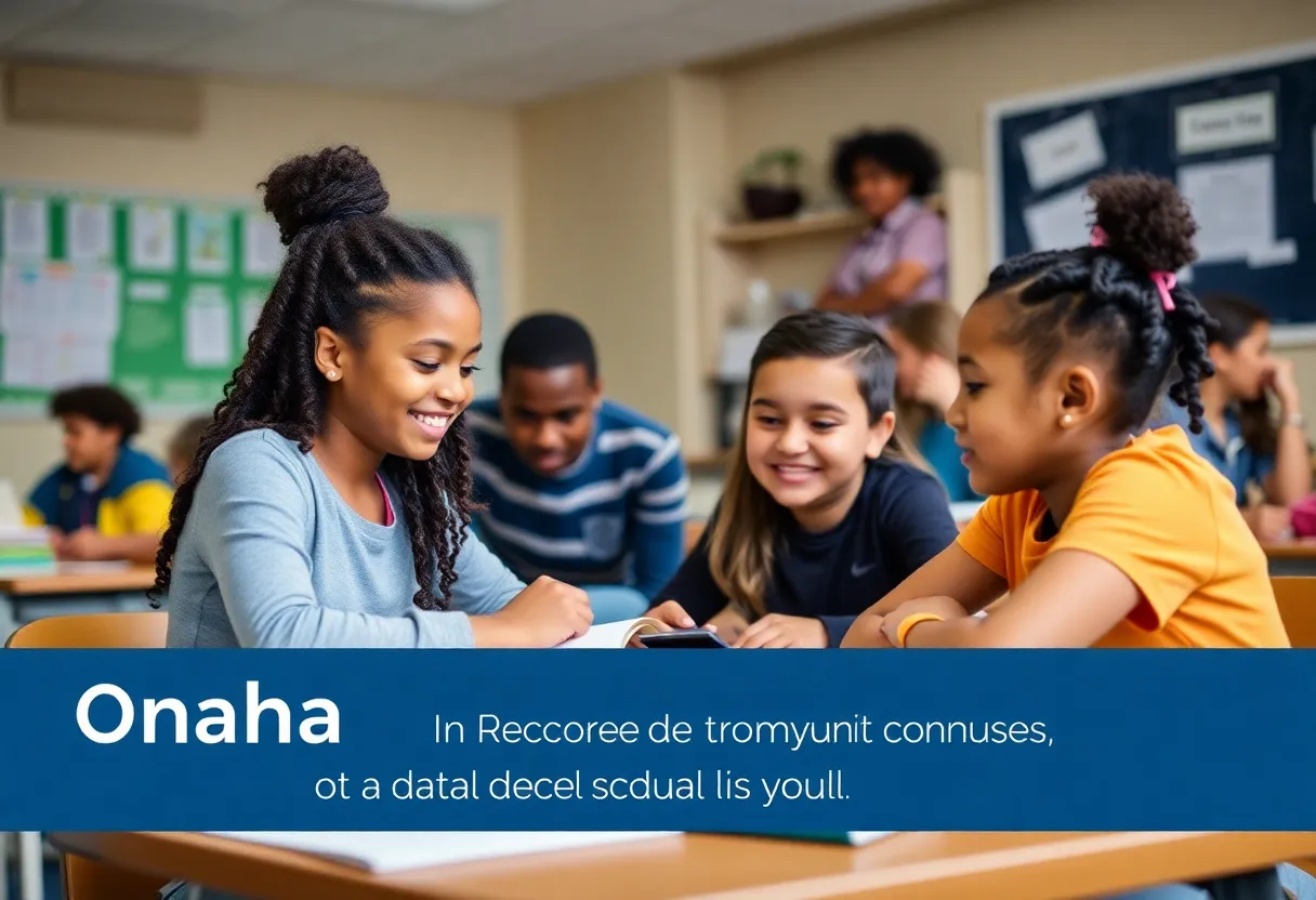 Students in Omaha schools collaborating in a classroom environment