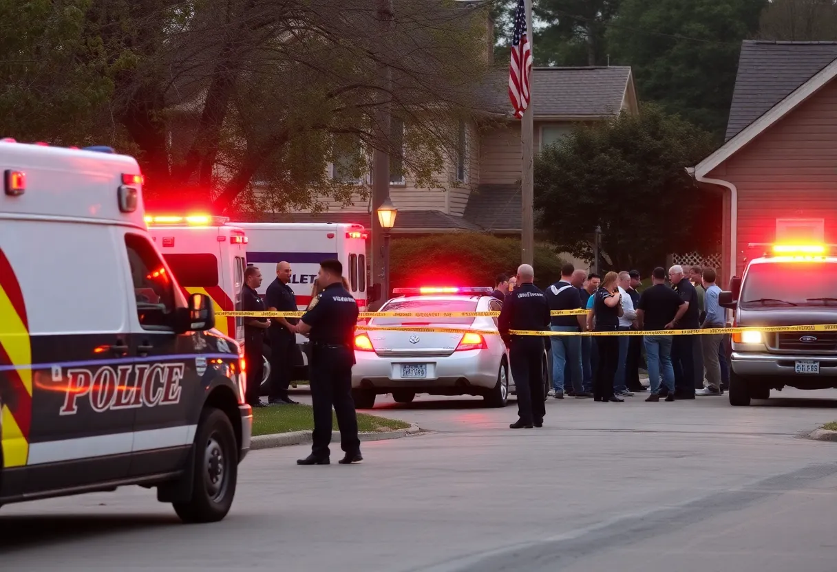 Police investigating a shooting scene at a house party in Omaha