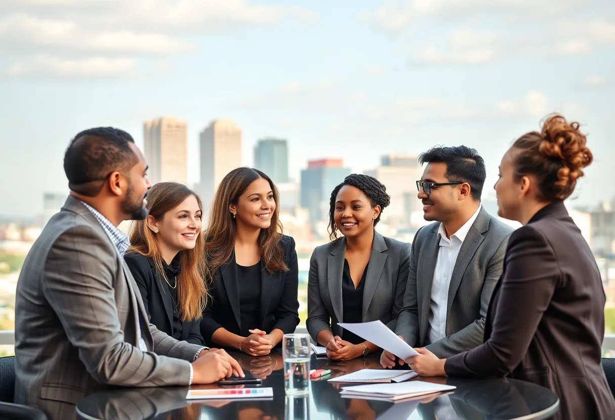 Group mentorship session with Omaha small business owners.