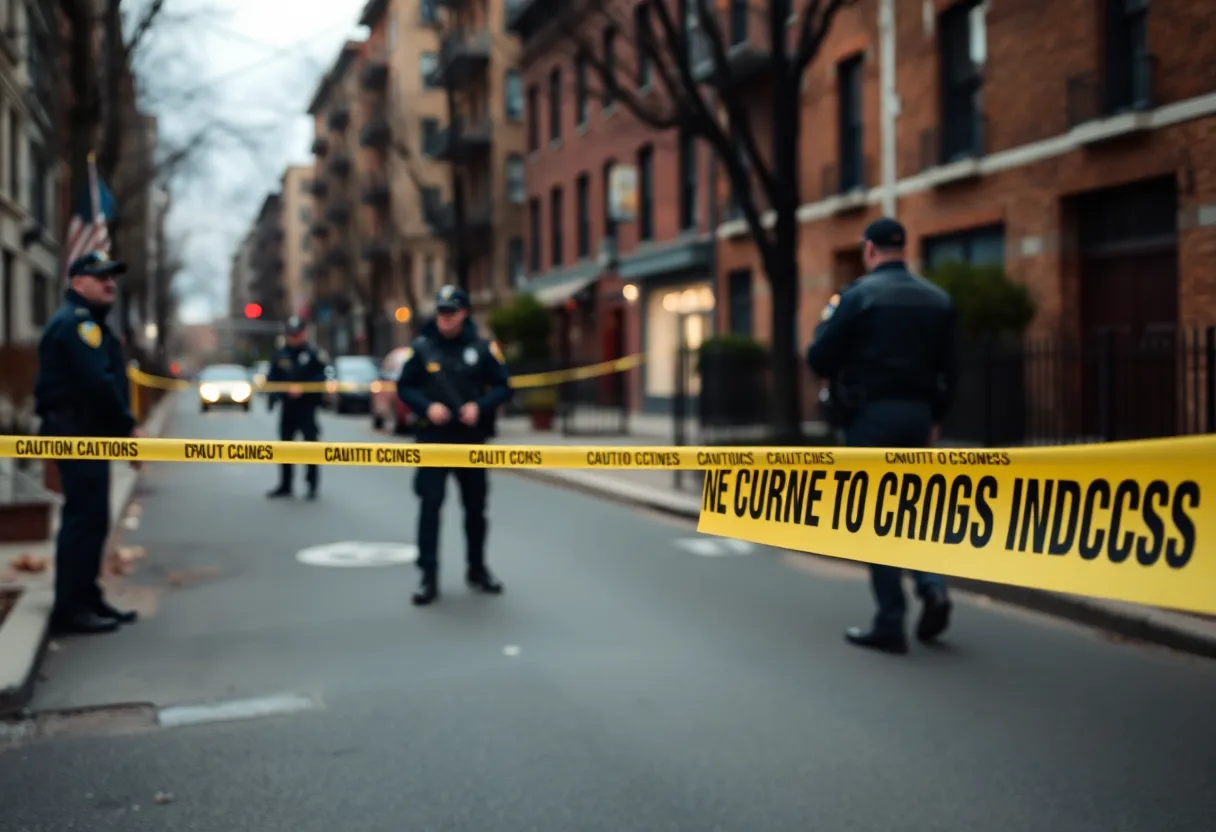 Police at a crime scene in Omaha's Benson neighborhood