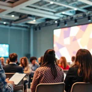 Entrepreneurs presenting at Omaha Startup Pitch Competition