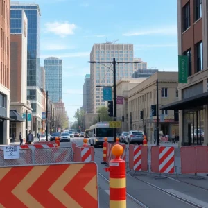 Street construction in downtown Omaha affecting local businesses