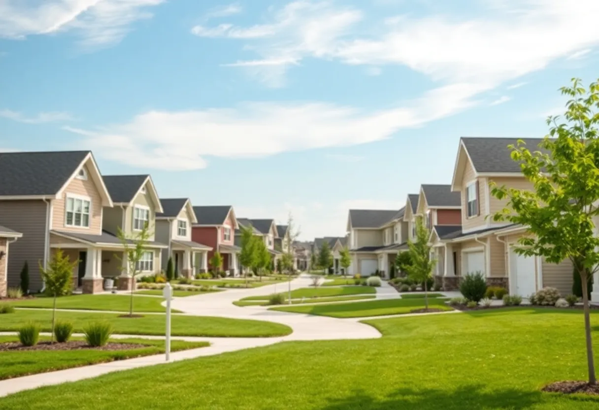 Suburban homes in Omaha's Douglas and Sarpy Counties