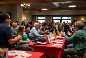 Teams competing in Omaha Trivia Night at Midtown Crossing