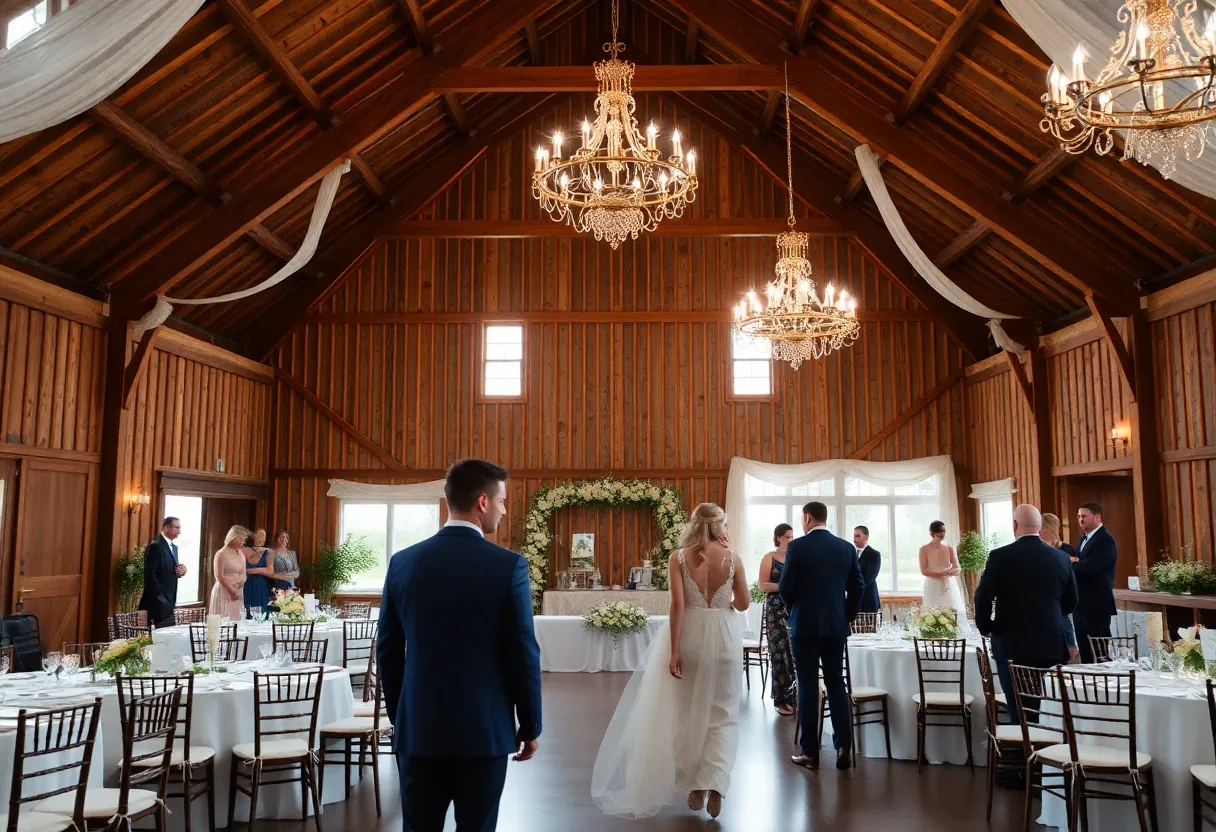 Engaged couples exploring wedding venue options at the Nebraska Wedding Day Venue Tour.