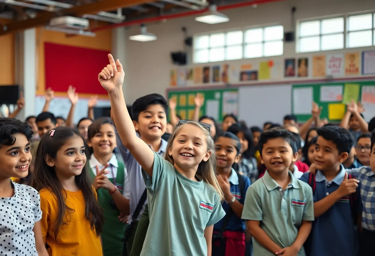 Celebration at Park Elementary School for National Blue Ribbon Award