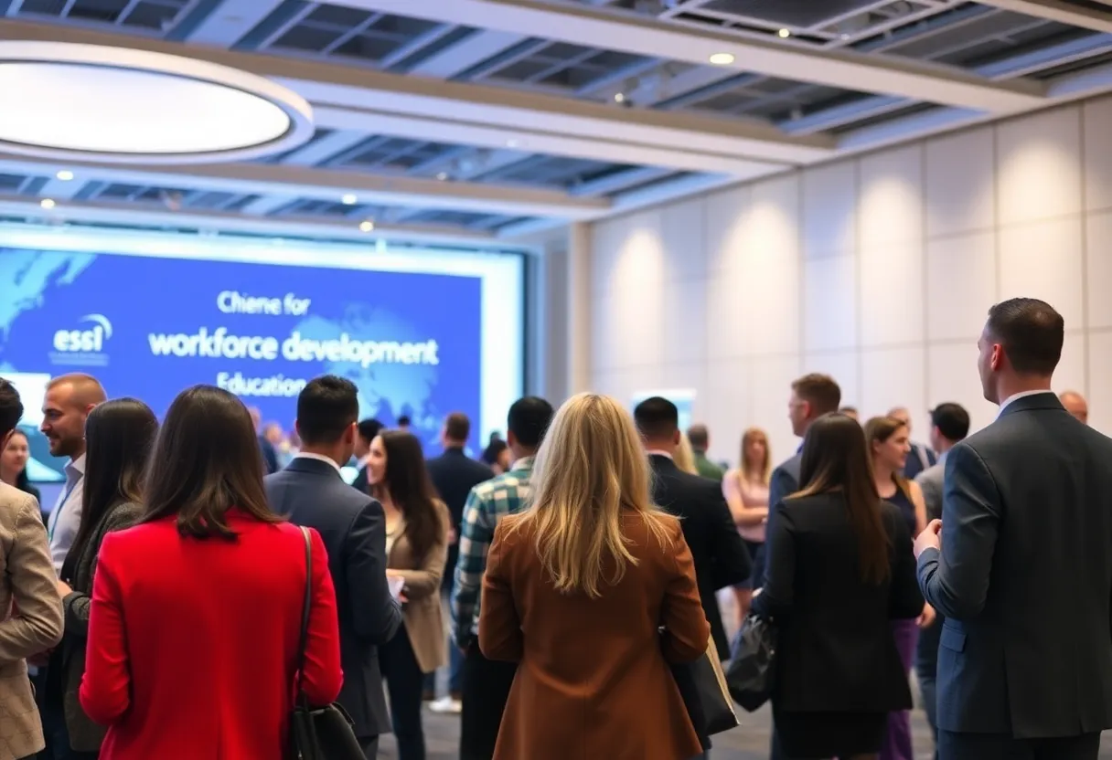 Professionals networking at the POWER Conference in Omaha