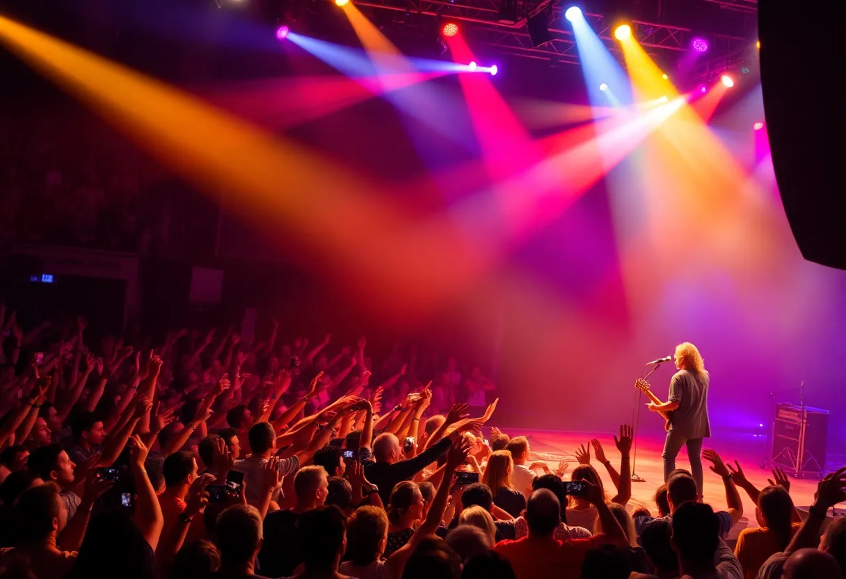 A lively crowd enjoying a local band's performance at Gateway Events Center