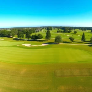 View of the improved fairways at Green Fee Golf Course in Council Bluffs