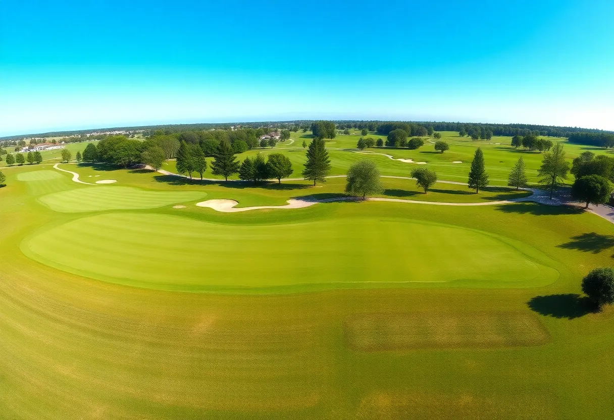 View of the improved fairways at Green Fee Golf Course in Council Bluffs