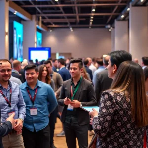 Entrepreneurs networking at Silicon Prairie Startup Week