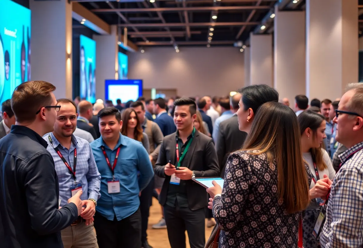 Entrepreneurs networking at Silicon Prairie Startup Week