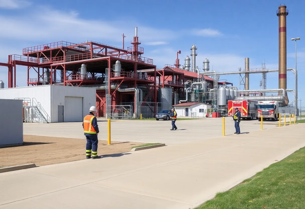 Emergency response at CleanTech Solutions in South Omaha