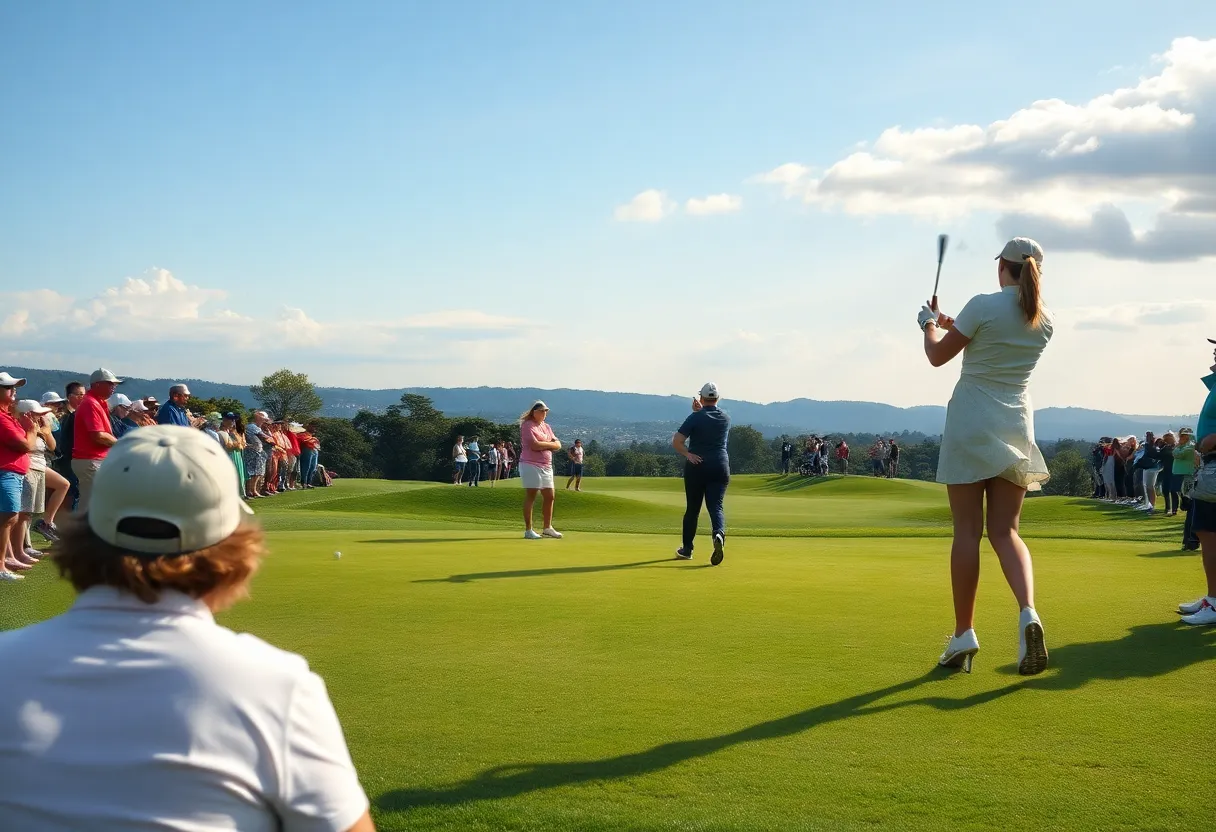University of Kansas Jayhawks women's golf team competing in the Big O Classic.