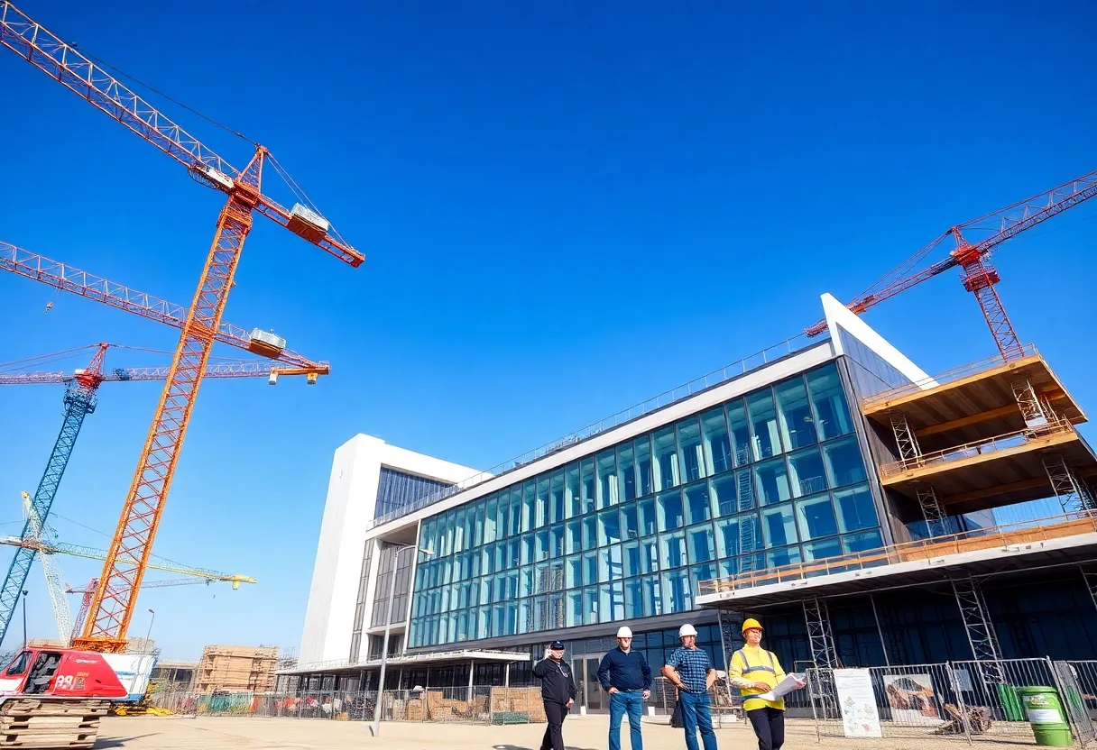 Groundbreaking ceremony for the Advanced Materials Institute at UNO