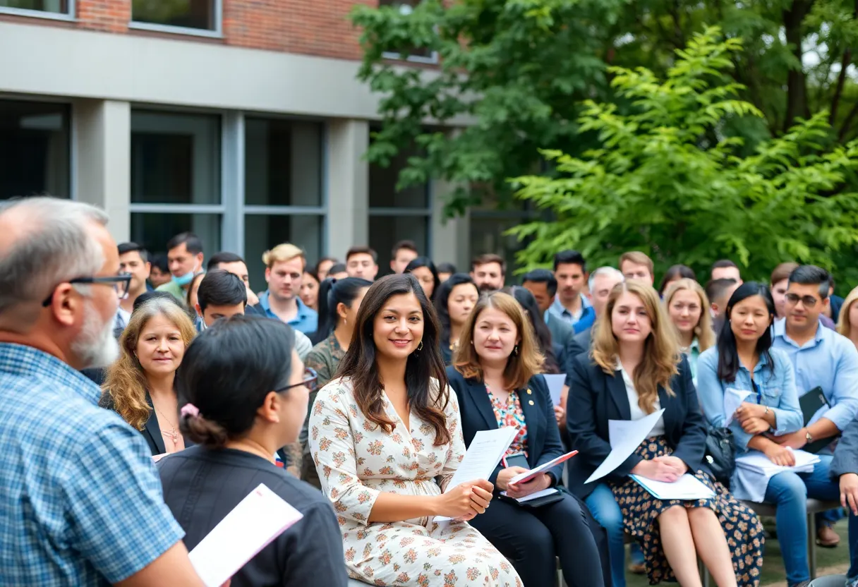 Award ceremony at the University of Nebraska at Omaha