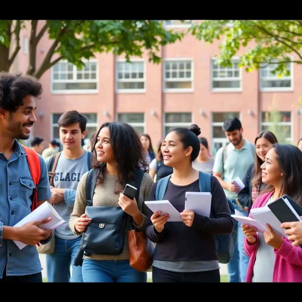 Diverse students on the University of Nebraska Omaha campus engaging in academic activities.