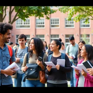 Diverse students on the University of Nebraska Omaha campus engaging in academic activities.