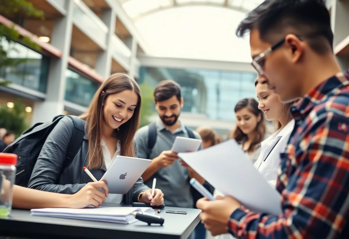 Students at the University of Nebraska Omaha engaging in innovative research activities