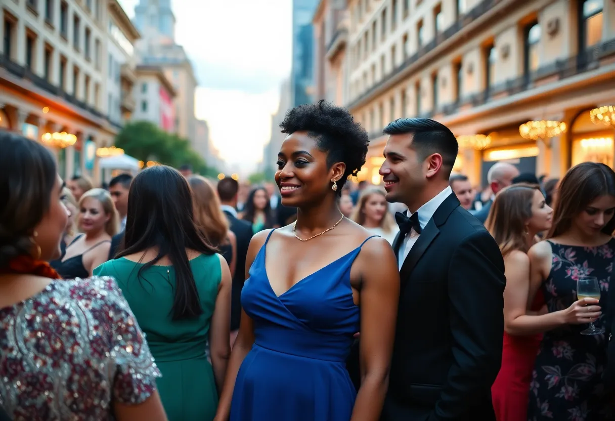 Attendees at the Wear Black Give Back gala in downtown Omaha.