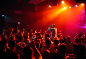 Whitney Peyton performing at a sold-out concert in Omaha