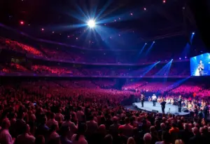 Large crowd at Zach Williams Revival Nights event in Omaha