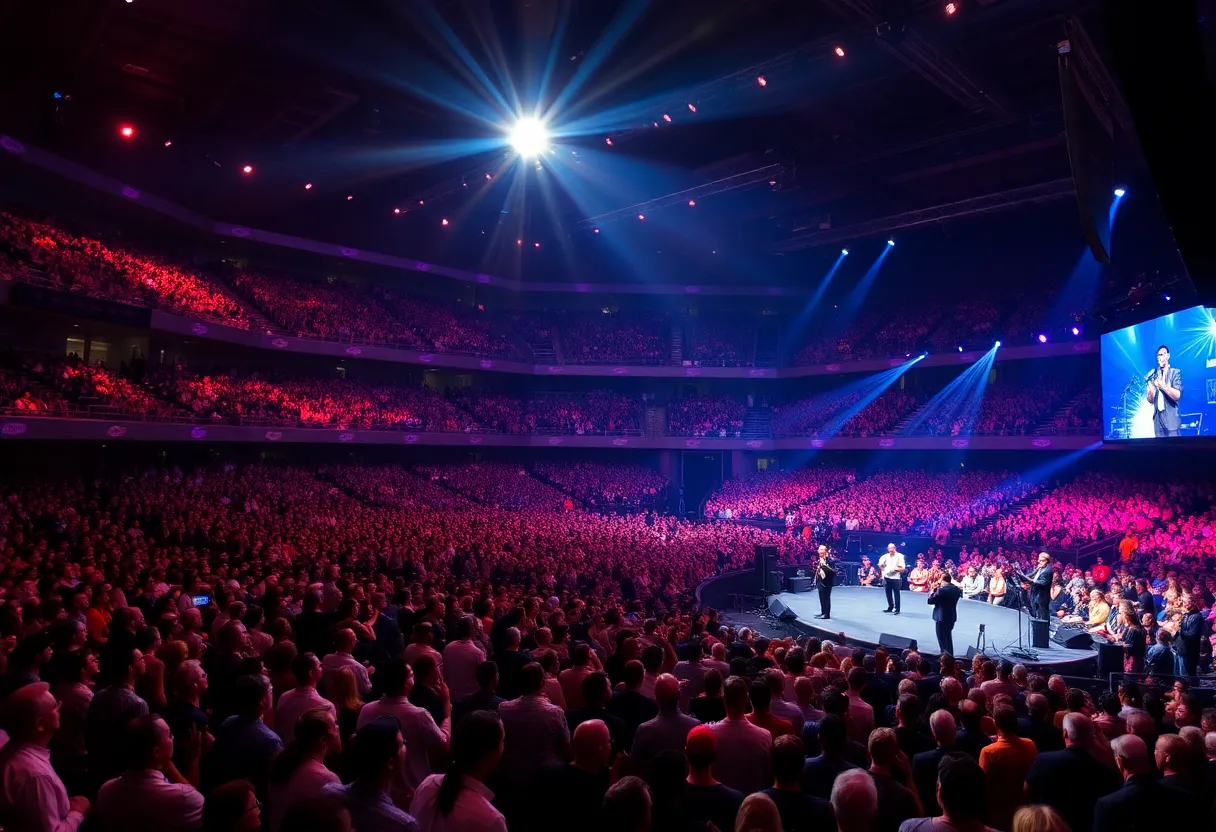 Large crowd at Zach Williams Revival Nights event in Omaha